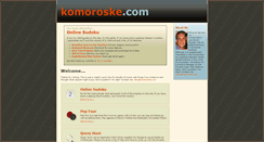 Desktop Screenshot of komoroske.com